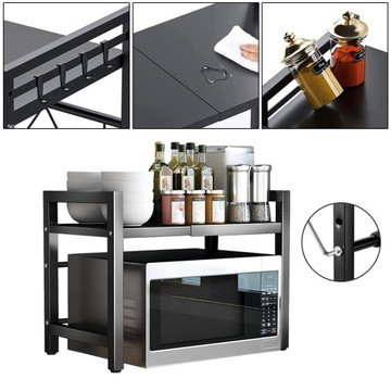 РЕГУЛИРУЕМАЯ ПОЛКА КУХОННАЯ ПОДСТАВКА ДЛЯ МИКРОВОЛНОВОЙ ЧИТАНИЯ КУХОННОЙ ПОСУДЫ