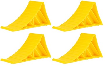 4x широкие упоры, фиксирующиеся под колесом автомобильного прицепа, прочные и стабильные