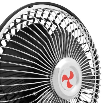 DUŻY WIATRAK WENTYLATOR SAMOCHODOWY OBROTOWY REGULOWANY OSCYLACJA 12V i 24V