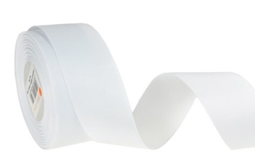 WSTĄŻKA rypsowa taśma 3,8cm/25y biały