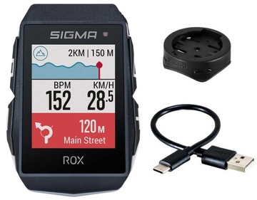ВЕЛОСИПЕДНЫЙ РЕГИСТРАТОР С GPS-НАВИГАЦИЕЙ SIGMA ROX 11.1 ANT+ MAPS PLMENU ALTITUDE
