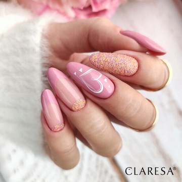 Рождественские мерцающие гибридные лаки Claresa