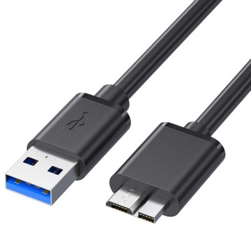 Kabel USB 3.0 A do Micro B do zewnętrznego dysku twardego HDD 1m