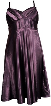 VERO MODA sukienka PURPLE satin KRYSTLE DRESS _ S