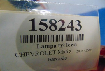 CHEVROLET MATIZ II SVĚTLO ZADNÍ LEVÝ