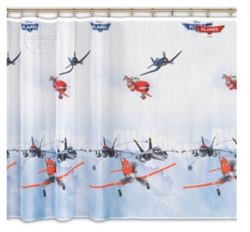 FIRANKA DZIECIĘCA Disney 220x145 Samoloty NIEBIESK