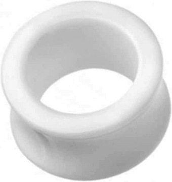 plug tunel biały akrylowy akrylu saddle 10mm