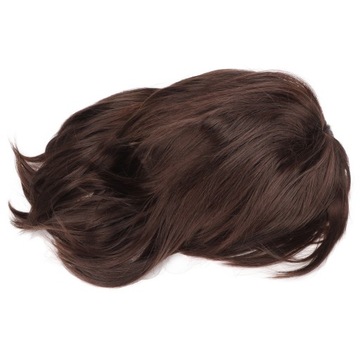 Парик мужской, короткий, коричневый, прямой,