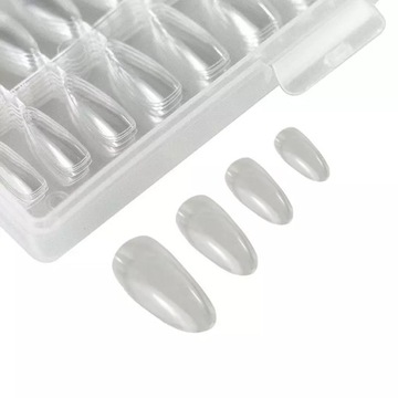 Tipsy żelowe Flexi naturalne-krótkie 240 szt (0177)