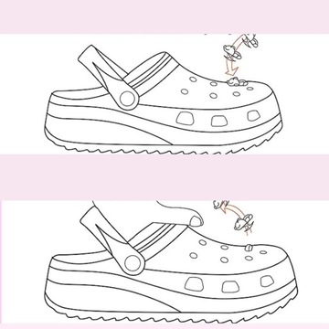 Набор булавок для обуви CROCS, 50 шт. Булавки для подвески MIX
