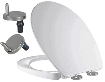 TWARDA DESKA SEDESOWA WOLNOOPADAJĄCA KLAPA WC ANTYBAKTERYJNA LEKKA MOCNA