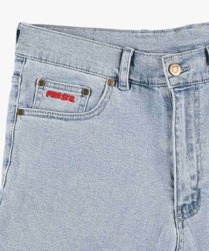 Męskie jasnoniebieskie spodnie jeansowe PROSTO Regular Pocklog W30L32