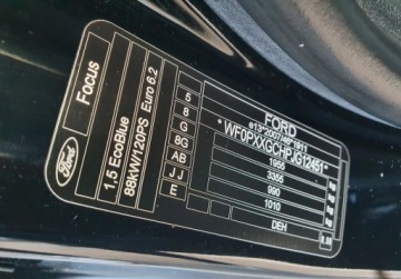 Ford Focus IV Kombi 1.5 EcoBlue 120KM 2019 Ford Focus SW LED Bezwypadkowy Serwis GetHelp 1.5 Diesel 120KM, zdjęcie 25