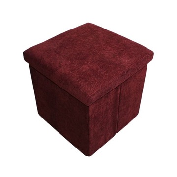 Taboret ze schowkiem 38x38x38 cm granat