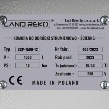 ПОЛЬСКИЙ ОЧИСТИТЕЛЬ КАБОТЫ ПОД ДАВЛЕНИЕМ 1500 Л