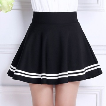 Женская юбка-шорты FLORED SKIRT mini SKIRT ЧЕРНАЯ M