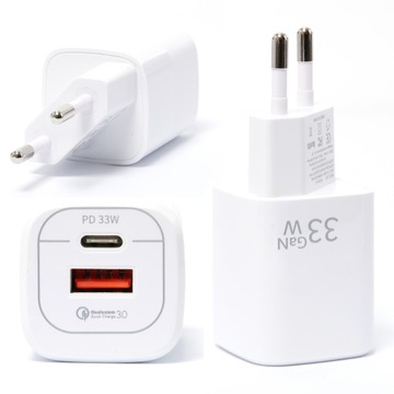 Szybka Bezpieczna ładowarka sieciowa zasilacz do ładowania USB USB-C 33W