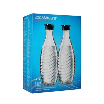 Szklana karafka butelka do SodaStream 2szt.