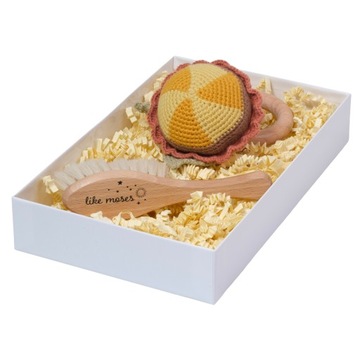 ZESTAW PREZENTOWY- GRZECHOTKA KWIAT HANDMADE + SZCZOTKA NA CIEMIENIUCHĘ