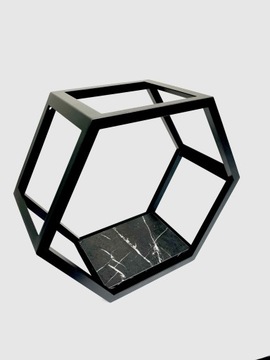 HEXAGON настенная полка в стиле лофт ГОСТИНАЯ ЗАЛ ЗОЛОТО ЧЕРНЫЙ цвета
