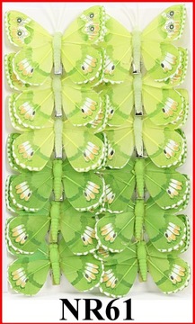 M1 Разноцветные бабочки, бабочки на зажимах для штор 8см/12шт 32 узора