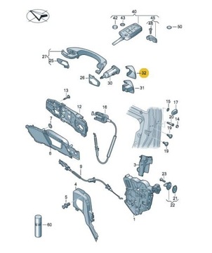 ПРОБКА ДВЕРНОЙ РУЧКИ VAG 5G1837879DGRU
