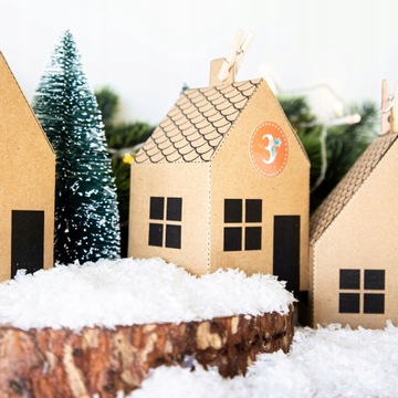 KALENDARZ ADWENTOWY 24 Domki Wioska Świąteczna Eko