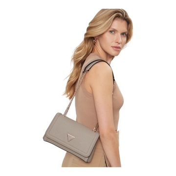 GUESS TOREBKA DAMSKA NOELLE CONVERTIBLE XBODY FLAP BEŻOWA