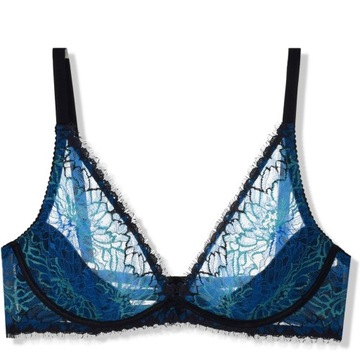 Unikat Matilda biustonosz koronkowy miękki bralette bra ombre 75C