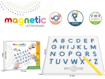 ИГРУШЕЧНАЯ ДОСКА С АЛФАВИТОМ, МАГНИТНЫЕ ШАРИКИ, БУКВЫ