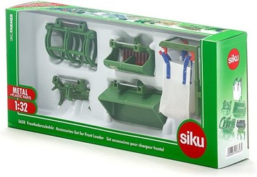SIKU 3658 Komplet Przednich Ładowarek Siku Farmer do Traktorów w skali 1:32