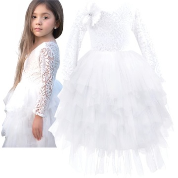 Платье причастия для причастия свадьба Элегантная формальная для девушки 140