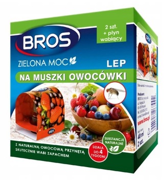 Bros Zielona Moc lep na MUSZKI Owocówki 2 SZTUKI