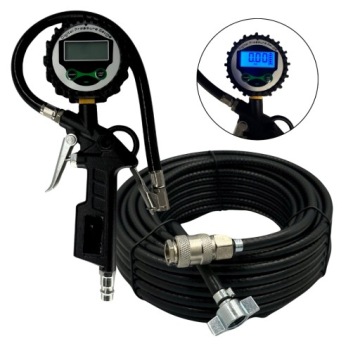 Kabel pro nafukování kol 18 m Pistole s digitálním manometrem Agro Tir Bus