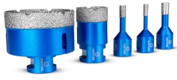 АЛМАЗНЫЙ КЕРНОРЕЗ ДЛЯ КЕРАМОГРАНИТА НАБОР 6-68 ММ+АДАПТЕР