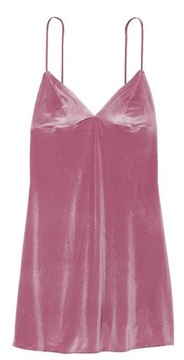 Aksamitna sukienka bieliźniana Victoria's Secret różowa rozmiar S