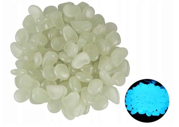KAMIENIE ŚWIECĄCE FLUORESCENCYJNE KAMYKI 100 białe