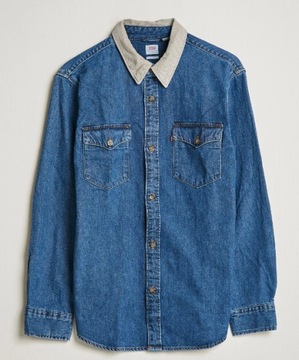 Levis Levi's Relaxed Fit Western Shirt Blue Stone Wash koszula jeansowa r.M