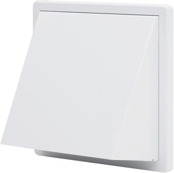 ВЕНТИЛЯЦИОННАЯ РЕШЕТКА ВЫТЯЖКА 100 НАРУЖНАЯ С ВЫТЯЖКОМ Белая С ОБРАТНЫМ КЛАПАНОМ