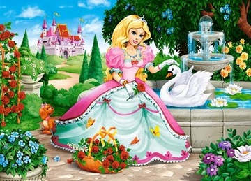 PUZZLE 60 EL KSIĘŻNICZKA Z ŁĄBĘDZIEM ZAMEK CASTORLAND