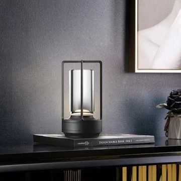 Беспроводная светодиодная настольная лампа с сенсорным затемнением и металлическим каркасом премиум-класса