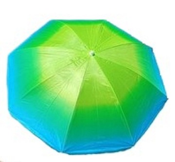 PARASOL OGRODOWY PLAŻOWY BALKONOWY ŁAMANY 200 cm ZIELONO NIEBIESKI