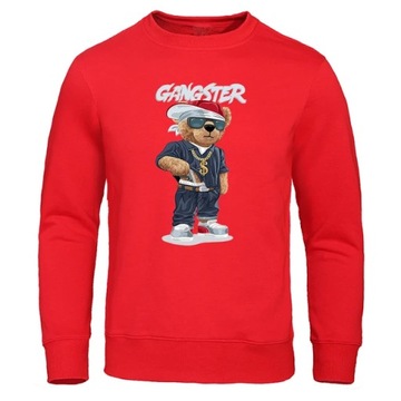 Gangster Cartoon Bear Printing Sweatshirts Autumn