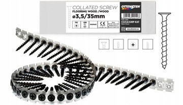 Wkręty na taśmie 3,5x35mm PH2 DREWNO fosfat płyta GK regipsowa 1000 szt