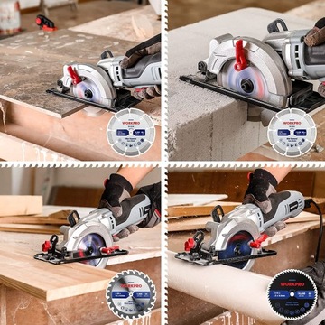 Набор WORKPRO из 3 мини-циркулярных пил.