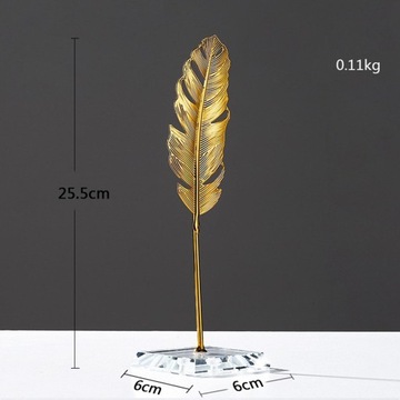 Металлическая статуэтка в форме листа Перо в форме листа 25,5 см