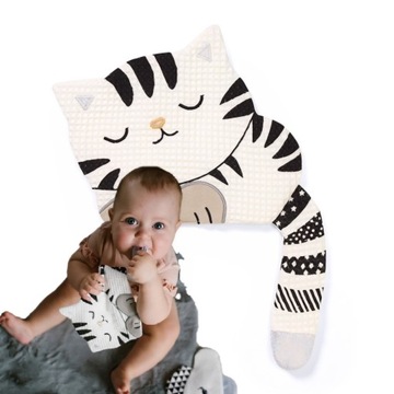Babyono Przytulanka Szeleścik KITTY Zabawka Kontrastowa Sensoryczna 0m+