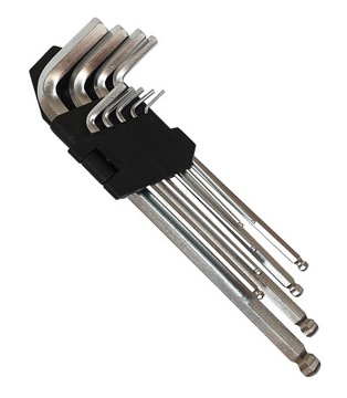 ZESTAW KLUCZY HEX 9szt 1,5-10 IMBUSY DŁUGIE