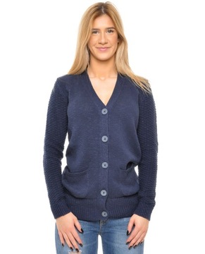 WRANGLER sweter NAVY knitted RP LONG CARDIGAN S 36