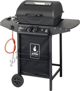 ACTIVA GRILL GAZOWY OGRODOWY HALIFAX 5,5kW LAWA WULKANICZNA + pokrowiec